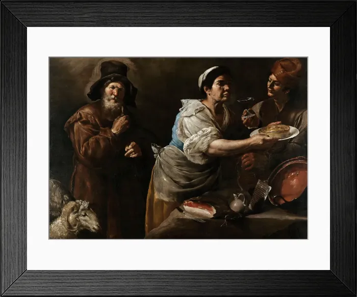 Framed Print : Kitchen Interior, 1645-1650. Creator: Fracanzano, Cesare (1605-1651) Framed Print : Kitchen Interior, 1645-1650. Creator: Fracanzano, Cesare (1605-1651)