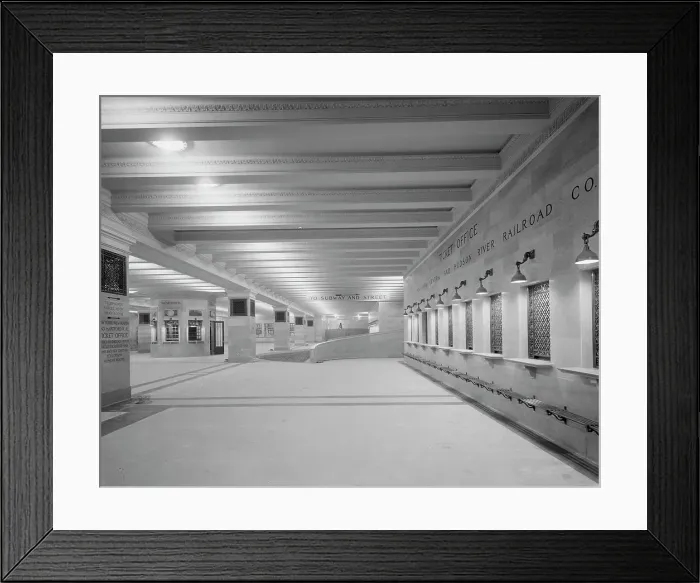 Framed Print : Suburban concourse, Grand Central Terminal, N.Y. Central Lines, New York, c.between 1910 and 1920. Creator: Unknown Framed Print : Suburban concourse, Grand Central Terminal, N.Y. Central Lines, New York, c.between 1910 and 1920. Creator: Unknown