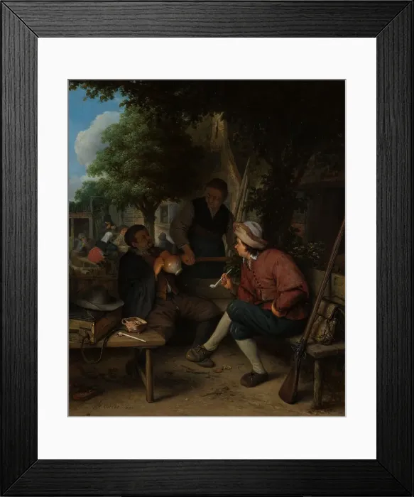Framed Print : Travellers at Rest, 1671. Creator: Adriaen van Ostade Framed Print : Travellers at Rest, 1671. Creator: Adriaen van Ostade