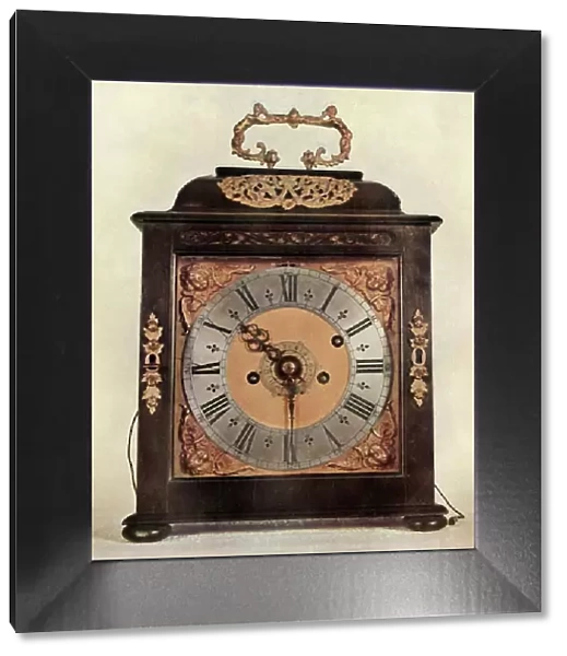 Alarum and Striking Mantel Clock in Ebony-Veneered Case, 1947. Creator: Unknown