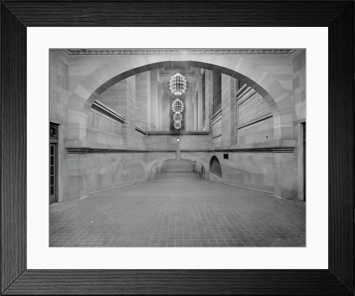 Framed Print : Incline from subway to suburban concourse, Grand Central Terminal, N.Y. Central Lines, c1910-1920. Creator: Unknown Framed Print : Incline from subway to suburban concourse, Grand Central Terminal, N.Y. Central Lines, c1910-1920. Creator: Unknown