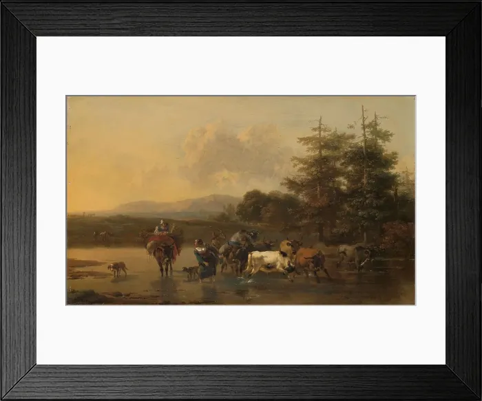 Framed Print : The Cattle Herd, 1656. Creator: Nicolaes Berchem