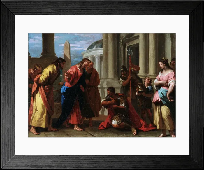 Framed Print : Christ healing the servant of a Centurion, 1729. Creator: Ricci, Sebastiano (1659-1734) Framed Print : Christ healing the servant of a Centurion, 1729. Creator: Ricci, Sebastiano (1659-1734)