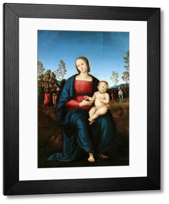 Framed Print : Madonna with Child, ca 1502. Creator: Perugino (ca. 1450-1523) Framed Print : Madonna with Child, ca 1502. Creator: Perugino (ca. 1450-1523)