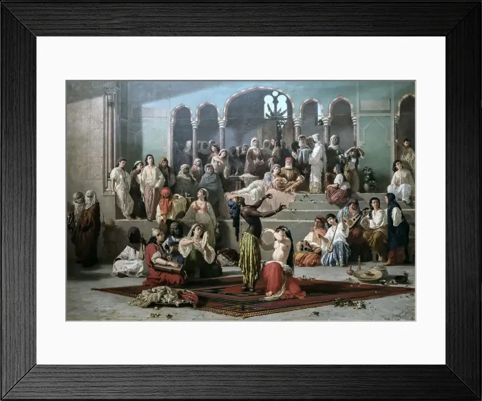 Framed Print : The Dance of the Bee in the Harem, 1862. Creator: Marinelli, Vincenzo (1819-1892) Framed Print : The Dance of the Bee in the Harem, 1862. Creator: Marinelli, Vincenzo (1819-1892)