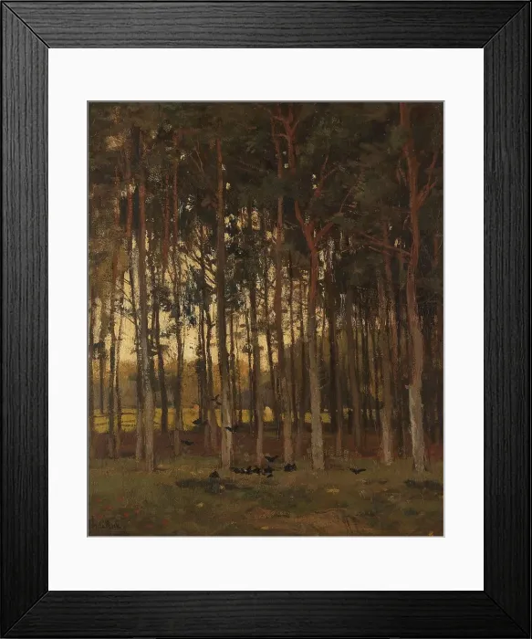 Framed Print : View in the Woods, c.1870-c.1904. Creator: Théophile de Bock Framed Print : View in the Woods, c.1870-c.1904. Creator: Théophile de Bock