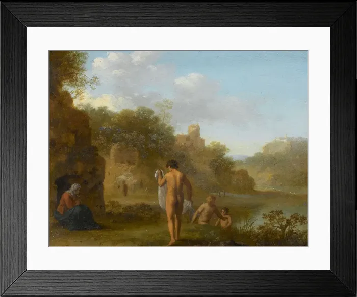 Framed Print : Bathing Men, after c.1646. Creator: Cornelis van Poelenburgh Framed Print : Bathing Men, after c.1646. Creator: Cornelis van Poelenburgh