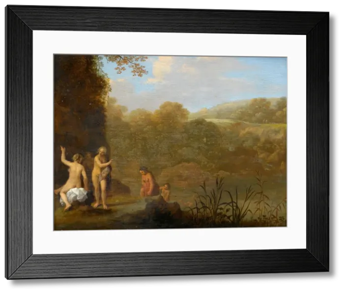 Framed Print : Bathing Girls, after c.1646. Creator: Cornelis van Poelenburgh Framed Print : Bathing Girls, after c.1646. Creator: Cornelis van Poelenburgh