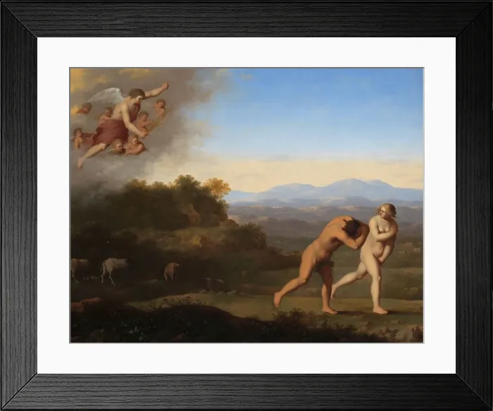 Framed Print : The Expulsion from Paradise, after c.1646. Creator: Cornelis van Poelenburch Framed Print : The Expulsion from Paradise, after c.1646. Creator: Cornelis van Poelenburch