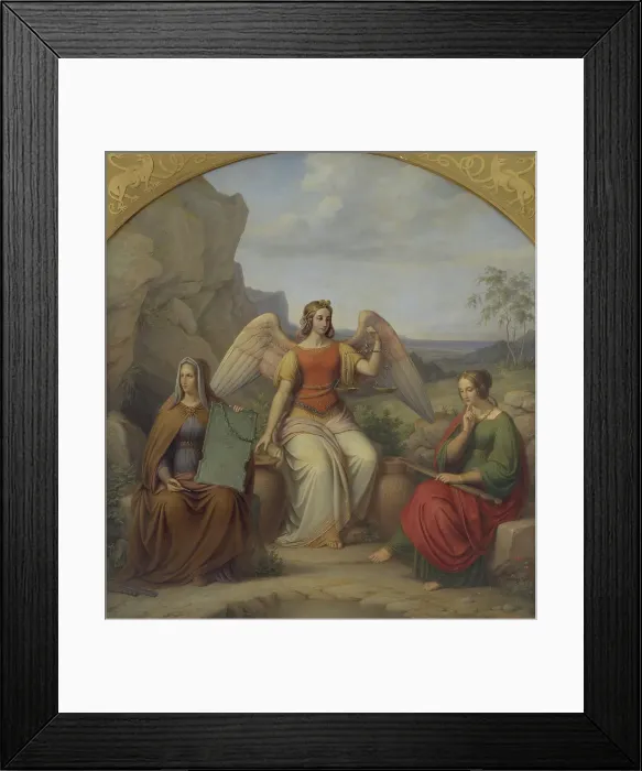 Framed Print : The Three Norns, 1844. Creator: Johan Ludvig Gebhard Lund Framed Print : The Three Norns, 1844. Creator: Johan Ludvig Gebhard Lund