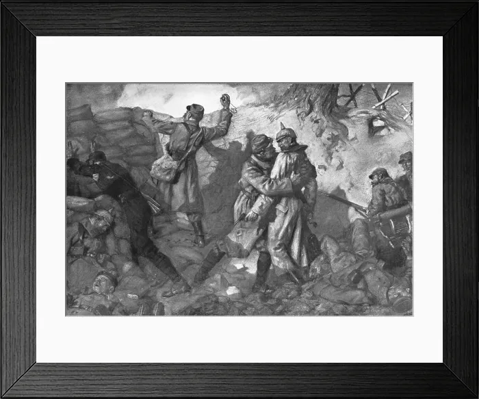 Framed Print : La conquete du massif de Lorette; un corps a corps dans un fortin, 1915. Creator: Unknown Framed Print : La conquete du massif de Lorette; un corps a corps dans un fortin, 1915. Creator: Unknown