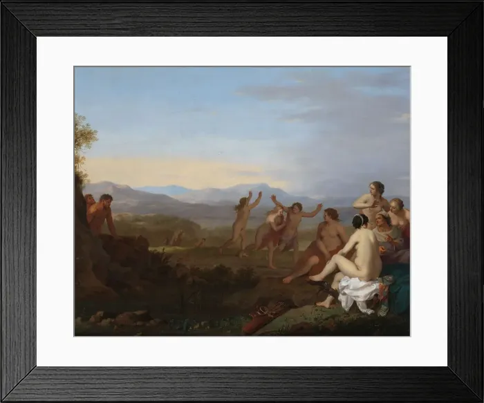 Framed Print : Satyrs Spying on Nymphs, after 1627. Creator: Cornelis van Poelenburgh