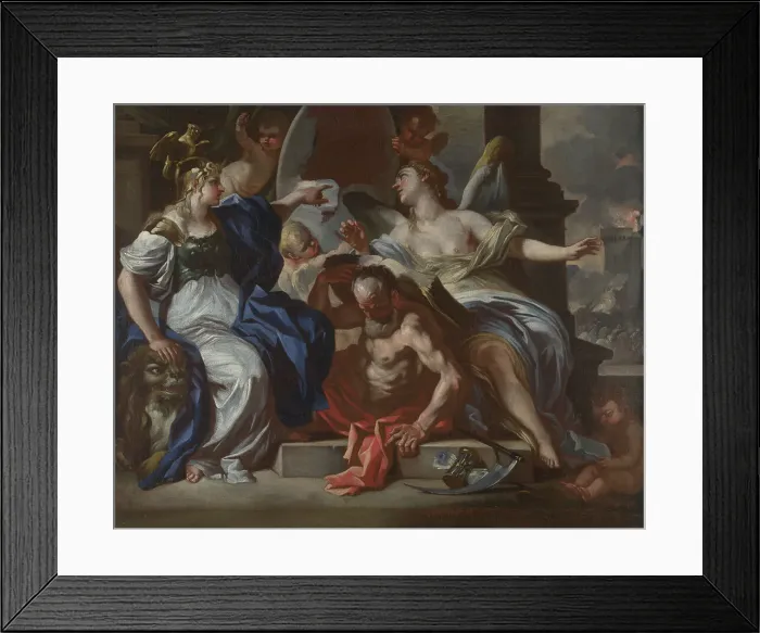 Framed Print : An Allegory of Louis XIV, um 1700. Creator: Solimena, Francesco (1657-1747) Framed Print : An Allegory of Louis XIV, um 1700. Creator: Solimena, Francesco (1657-1747)