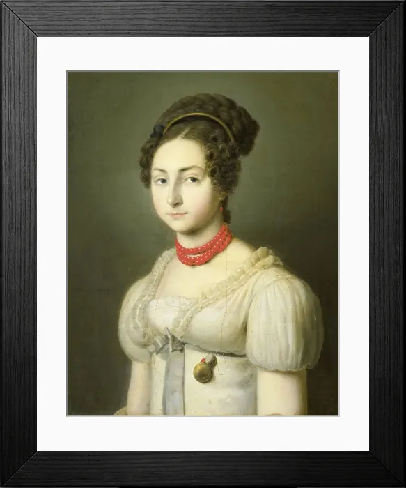 Framed Print : Portrait of Jacoba van Wessem, Wife of Lord Stumphius, Burgomaster of Beverwijk, c.1820-c.1830. Creator: Dirk van Oosterhoudt Framed Print : Portrait of Jacoba van Wessem, Wife of Lord Stumphius, Burgomaster of Beverwijk, c.1820-c.1830. Creator: Dirk van Oosterhoudt