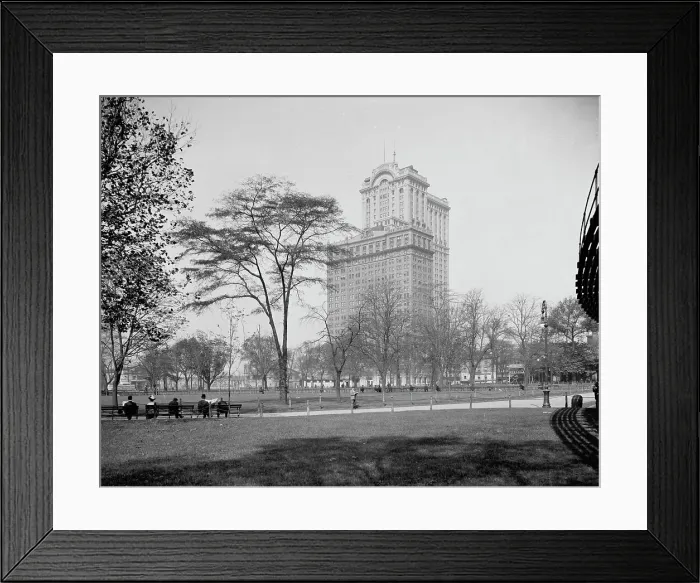 Framed Print : Whitehall Buildings [sic] from Battery Park, New York, between 1910 and 1920. Creator: Unknown