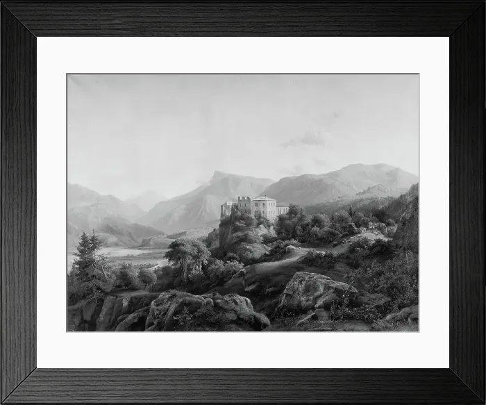 Framed Print : The Ruins of Hasselberg Castle near Bolzano, Tyrol, 1845. Creator: Johann Hermann Carmiencke Framed Print : The Ruins of Hasselberg Castle near Bolzano, Tyrol, 1845. Creator: Johann Hermann Carmiencke
