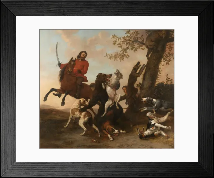 Framed Print : Bear Hunt, 1649. Creator: Paulus Potter Framed Print : Bear Hunt, 1649. Creator: Paulus Potter