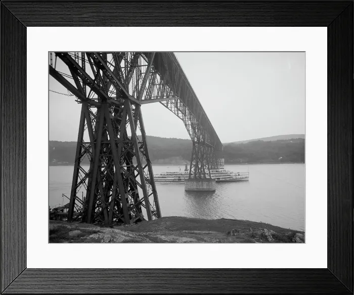 Framed Print : Under the bridge, Poughkeepsie, N.Y. c.between 1910 and 1920. Creator: Unknown Framed Print : Under the bridge, Poughkeepsie, N.Y. c.between 1910 and 1920. Creator: Unknown
