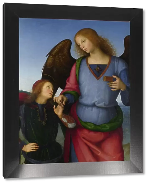 The Archangel Raphael with Tobias (Panel from an Altarpiece, Certosa), c. 1500. Creator: Perugino (ca. 1450-1523)