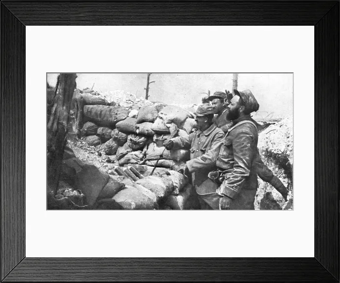 Framed Print : Armement Nouveau; Batterie de quatre engins dits taupias, 1915. Creator: Unknown. Armement Nouveau; Batterie de quatre engins dits taupias, 1915. Creator: Unknown Framed Print : Armement Nouveau; Batterie de quatre engins dits taupias, 1915. Creator: Unknown. Armement Nouveau; Batterie de quatre engins dits taupias, 1915. Creator: Unknown