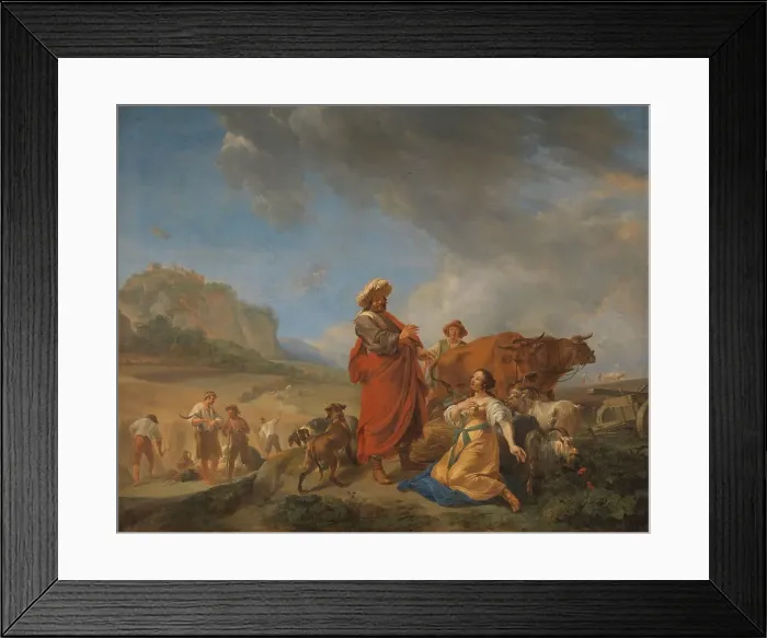 Framed Print : Ruth and Boas, 1640-1650. Creator: Nicolaes Berchem Framed Print : Ruth and Boas, 1640-1650. Creator: Nicolaes Berchem
