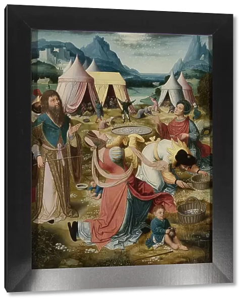 Gathering of Manna (inner, right wing of a triptych), c.1510-c.1520. Creator: Unknown
