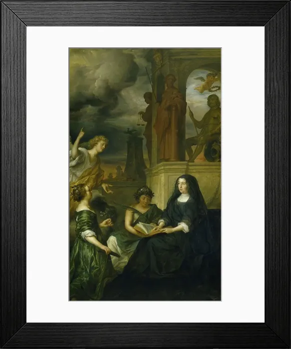 Framed Print : Allegory on the Memory of Frederik Hendrik (1584-1647), Prince of Orange, with the Portrait... 1654 Creator: Govaert Flinck