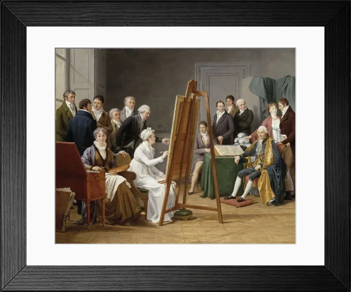 Framed Print : Studio Scene (Adélaïde Labille-Guiard Portrays Joseph-Marie Vien), 1808. Creator: Capet, Marie-Gabrielle (1761-1818) Framed Print : Studio Scene (Adélaïde Labille-Guiard Portrays Joseph-Marie Vien), 1808. Creator: Capet, Marie-Gabrielle (1761-1818)
