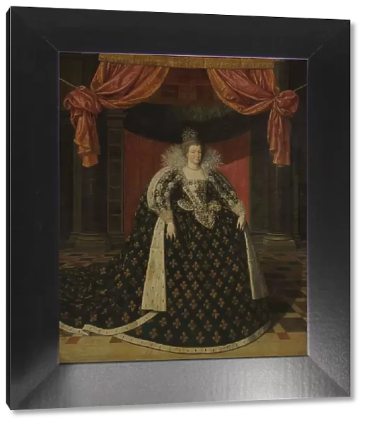 Portrait of Marie de Médicis (1575-1642), Queen of France, in Robes of State, c.1610. Creator: Frans Pourbus the Younger
