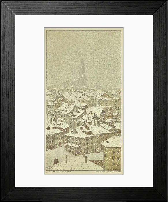 Framed Print : Bern in Winter, 1911. Creator: Colombi, Plinio (1873-1951) Framed Print : Bern in Winter, 1911. Creator: Colombi, Plinio (1873-1951)