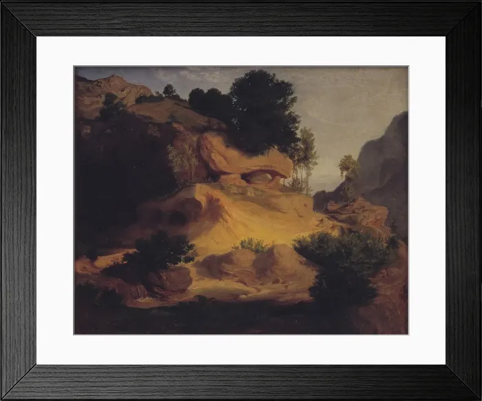 Framed Print : Landscape near Subiaco, Italy, 1847. Creator: Lorenz Frolich Framed Print : Landscape near Subiaco, Italy, 1847. Creator: Lorenz Frolich