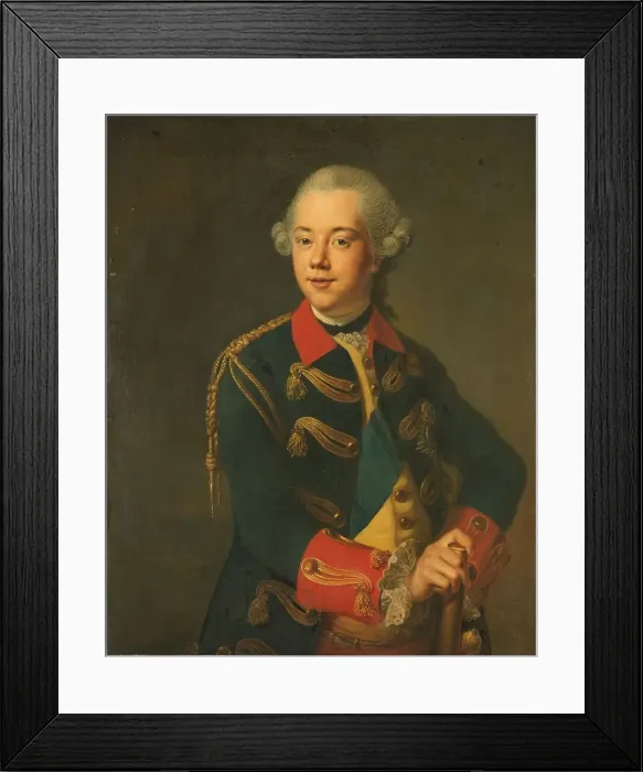 Framed Print : Portrait of William V, Prince of Orange-Nassau, 1763-1776. Creator: Johann Georg Ziesenis Framed Print : Portrait of William V, Prince of Orange-Nassau, 1763-1776. Creator: Johann Georg Ziesenis