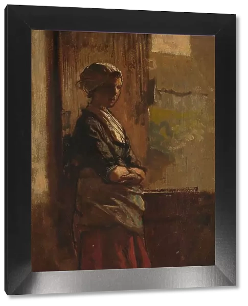 Girl at a doorway, 1870-1899. Creator: Jacob Henricus Maris