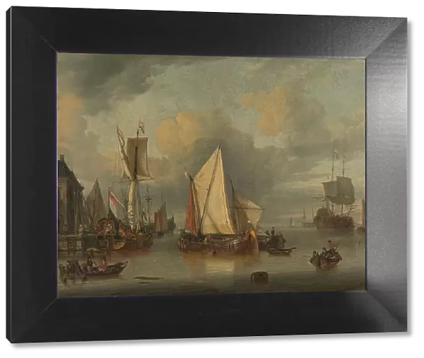 A Calm (Ships in the Harbor by Calm Weather), 1675-1719. Creator: Jan Claesz Rietschoof
