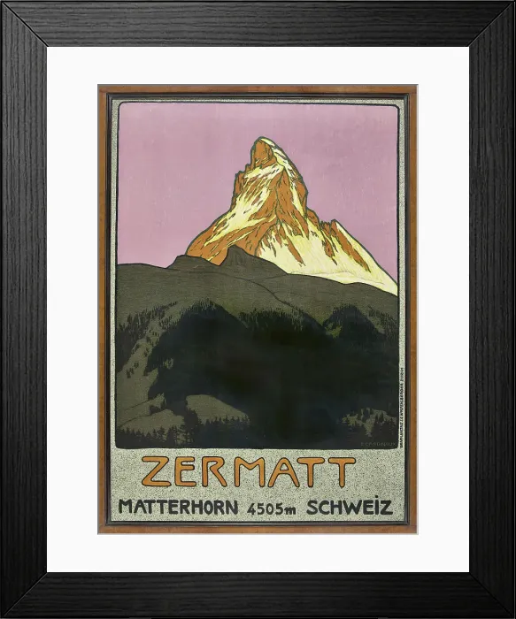 Framed Print : Zermatt, 1908. Creator: Cardinaux, Emil (1877-1936) Framed Print : Zermatt, 1908. Creator: Cardinaux, Emil (1877-1936)