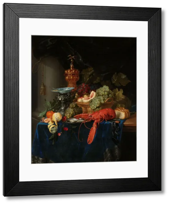Framed Print : Still Life with Golden Goblet, 1640-1660. Creator: Pieter de Ring