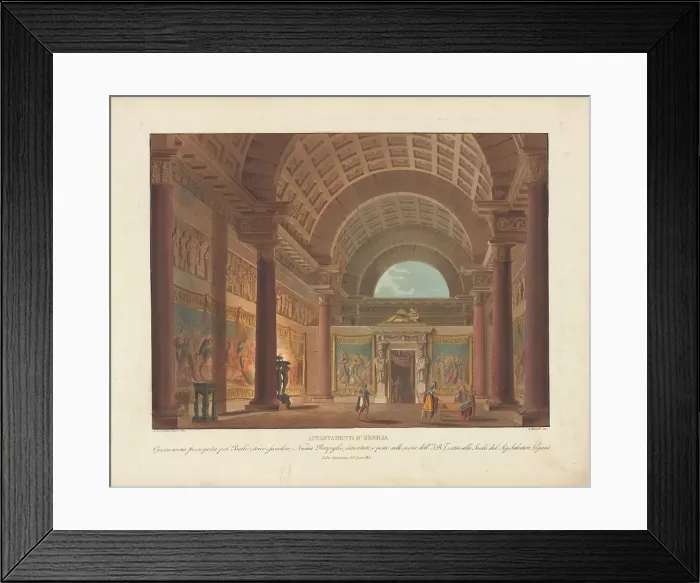 Framed Print : Set design for the ballet Numa Pompilio by Salvatore Vigano, at Teatro alla Scala, 1815, 1827. Creator: Sanquirico, Alessandro (1777-1849). Set design for the ballet Numa Pompilio by Salvatore Vigano, at Teatro alla Scala, 1815, 1827 Framed Print : Set design for the ballet Numa Pompilio by Salvatore Vigano, at Teatro alla Scala, 1815, 1827. Creator: Sanquirico, Alessandro (1777-1849). Set design for the ballet Numa Pompilio by Salvatore Vigano, at Teatro alla Scala, 1815, 1827