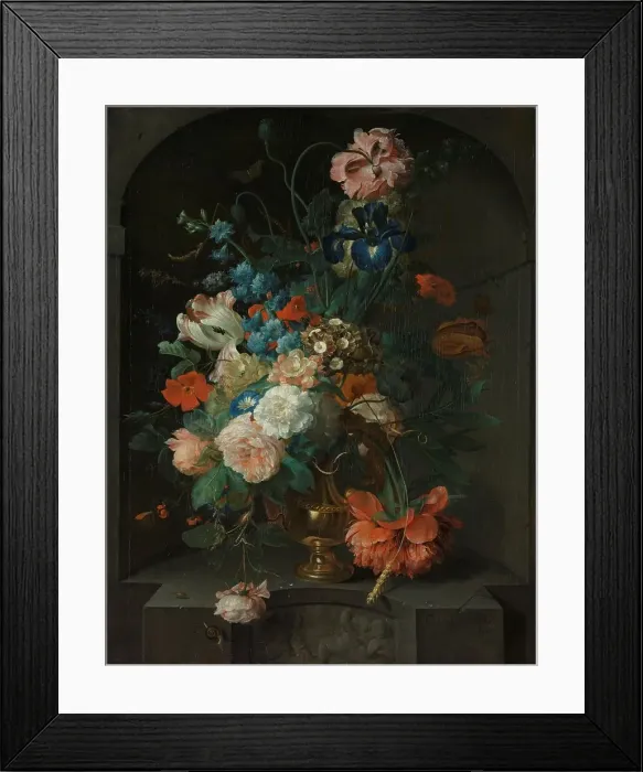 Framed Print : Still Life with Flowers, 1721. Creator: Coenraet Roepel Framed Print : Still Life with Flowers, 1721. Creator: Coenraet Roepel