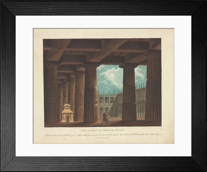 Framed Print : Set design for the ballet L'alunno della giumenta by Salvatore Vigano, at Teatro alla Scala, 1812, Creator: Sanquirico, Alessandro (1777-1849). Set design for the ballet L'alunno della giumenta by Salvatore Vigano Framed Print : Set design for the ballet L'alunno della giumenta by Salvatore Vigano, at Teatro alla Scala, 1812, Creator: Sanquirico, Alessandro (1777-1849). Set design for the ballet L'alunno della giumenta by Salvatore Vigano