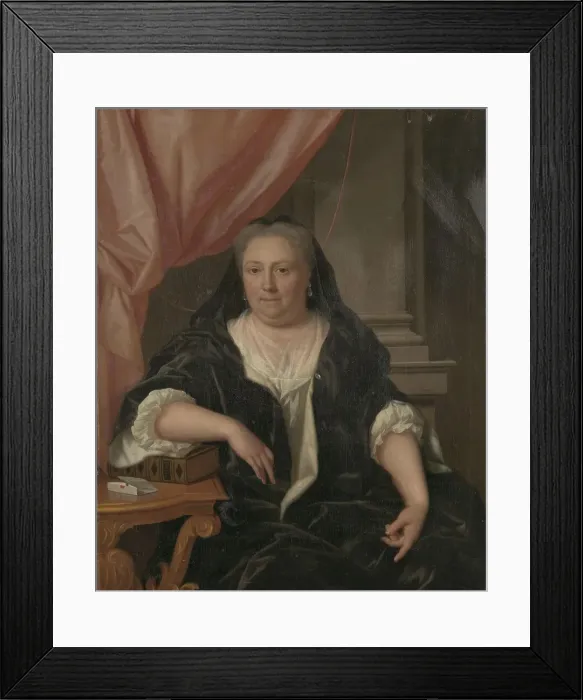 Framed Print : Portrait of Maria van Citters (1684-1752), Wife of Caspar Adriaen Parduyn, 1725-1753. Creator: Philip Van Dijk Framed Print : Portrait of Maria van Citters (1684-1752), Wife of Caspar Adriaen Parduyn, 1725-1753. Creator: Philip Van Dijk