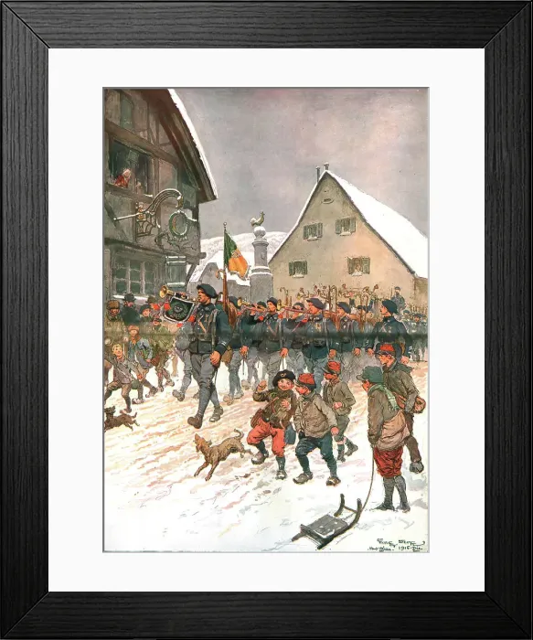 Framed Print : Nos chasseurs en Haute-Alsace (Saint-Amarin), 1915 Creator: Georges Bertin Scott Framed Print : Nos chasseurs en Haute-Alsace (Saint-Amarin), 1915 Creator: Georges Bertin Scott