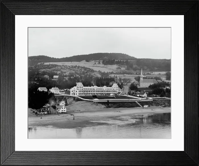 Framed Print : Tadousac (i.e. Tadoussac) Hotel, Tadousac [sic], St. Lawrence River, between 1900 and 1906. Creator: Unknown