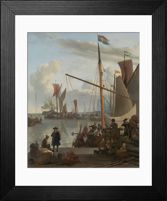 Framed Print : The Y at Amsterdam, seen from the Mosselsteiger (mussel pier), 1673. Creator: Ludolf Backhuysen I Framed Print : The Y at Amsterdam, seen from the Mosselsteiger (mussel pier), 1673. Creator: Ludolf Backhuysen I