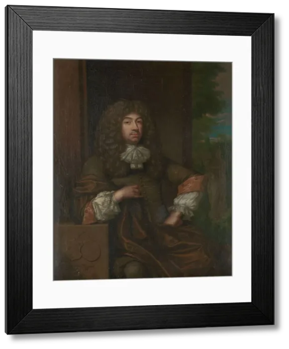 Framed Print : Portrait of Jan Boudaen Courten (1635-1716), lord of St. Laurens, Schellach and... 1690-1753. Creator: Caspar Netscher (copy after) Framed Print : Portrait of Jan Boudaen Courten (1635-1716), lord of St. Laurens, Schellach and... 1690-1753. Creator: Caspar Netscher (copy after)