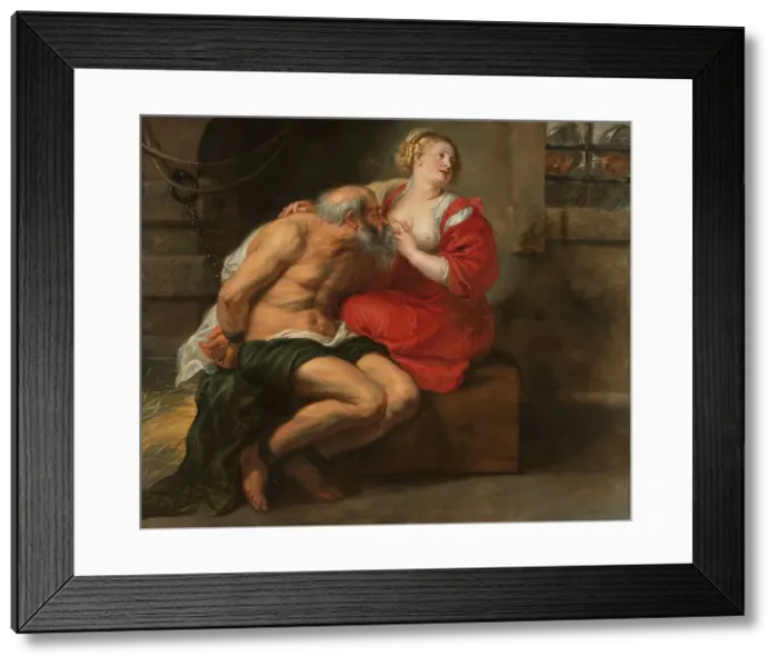 Framed Print : Cimon and Pero, c.1635. Creator: Workshop of Peter Paul Rubens Framed Print : Cimon and Pero, c.1635. Creator: Workshop of Peter Paul Rubens