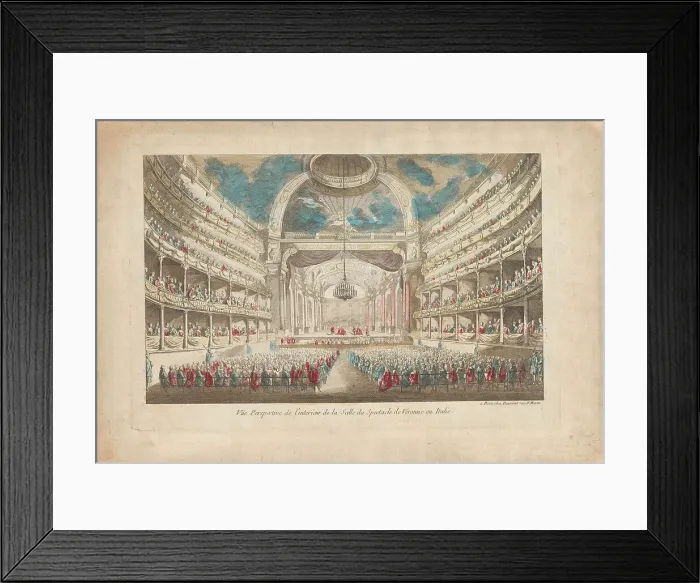 Framed Print : Teatro Filarmonico di Verona, 1730s. Creator: Bibiena, Francesco (1659-1739) Framed Print : Teatro Filarmonico di Verona, 1730s. Creator: Bibiena, Francesco (1659-1739)