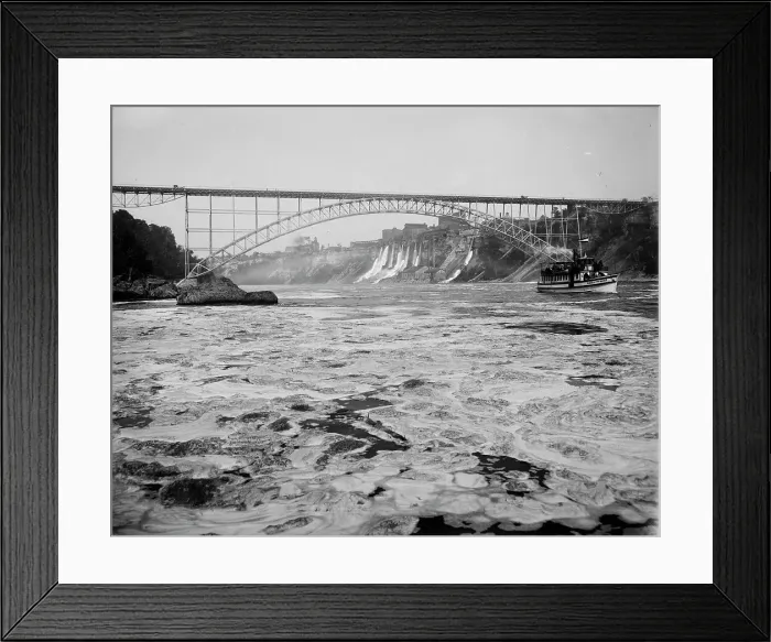 Framed Print : The [Upper] Steel Arch Bridge, Niagara, between 1900 and 1906. Creator: Unknown