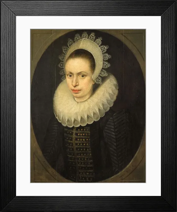 Framed Print : Portrait of Antoinette Walleran (1598-?), 1618. Creator: Jacob Lambrechtsz. Loncke Framed Print : Portrait of Antoinette Walleran (1598-?), 1618. Creator: Jacob Lambrechtsz. Loncke