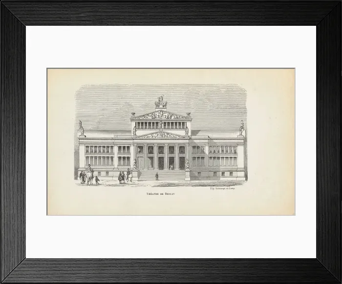 Framed Print : Schauspielhaus Berlin, Mid of the 19th century. Creator: Marville, Charles (1813-1879) Framed Print : Schauspielhaus Berlin, Mid of the 19th century. Creator: Marville, Charles (1813-1879)