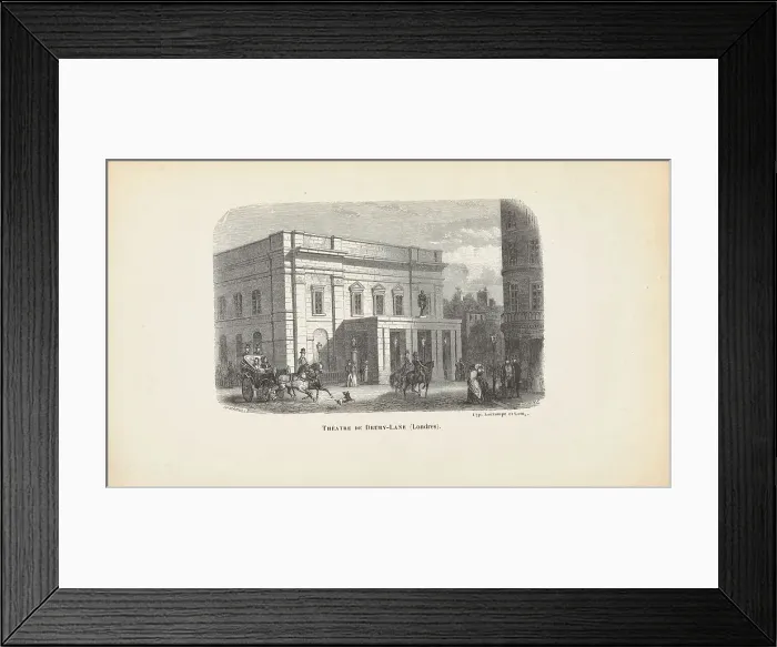 Framed Print : Theatre Royal Drury Lane, London, Mid of the 19th century. Creator: Marville, Charles (1813-1879) Framed Print : Theatre Royal Drury Lane, London, Mid of the 19th century. Creator: Marville, Charles (1813-1879)